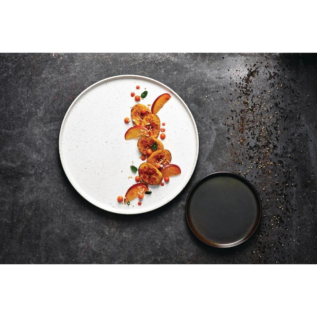 Rene Ozorio Wabi Sabi Round Trays Slate 152mm (12 Pack) - Image 3