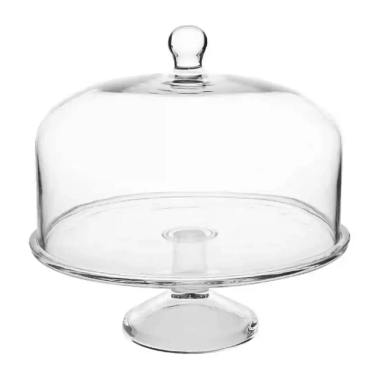 Olympia Glass Cake Stand Base - With Dome Cover