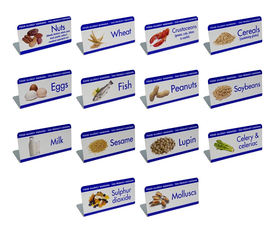Buy Pictured Allergy Buffet Tent Nuts Notices (Buffet Signs) from Smart Hospitality Supplies