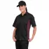 Chef Works Unisex Contrast Shirt Black and Merlot M