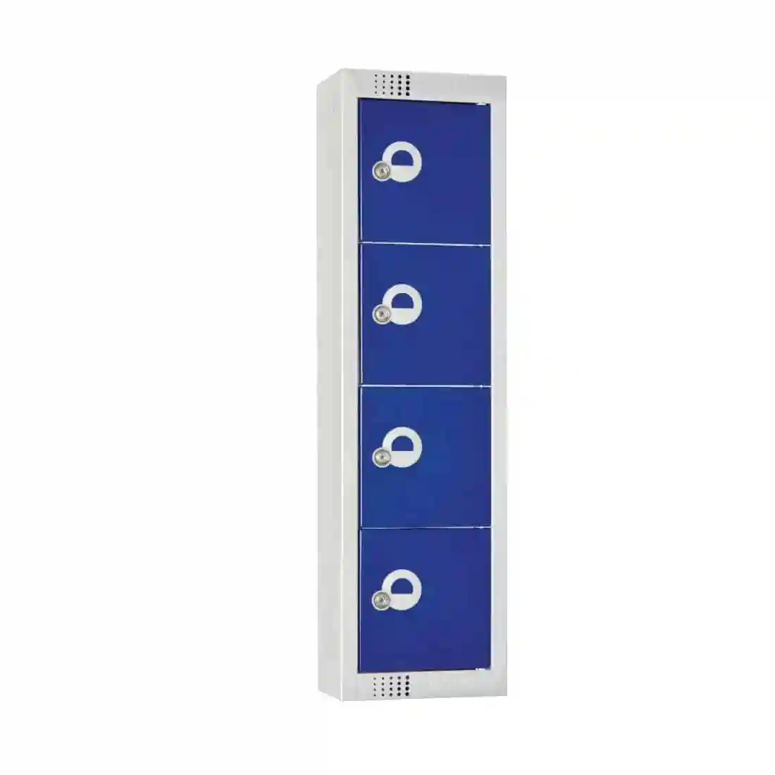 Elite Personal Effects Locker 4 Door Blue Padlock