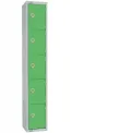 Elite Five Door Manual Combination Locker Locker Green with Sloping Top