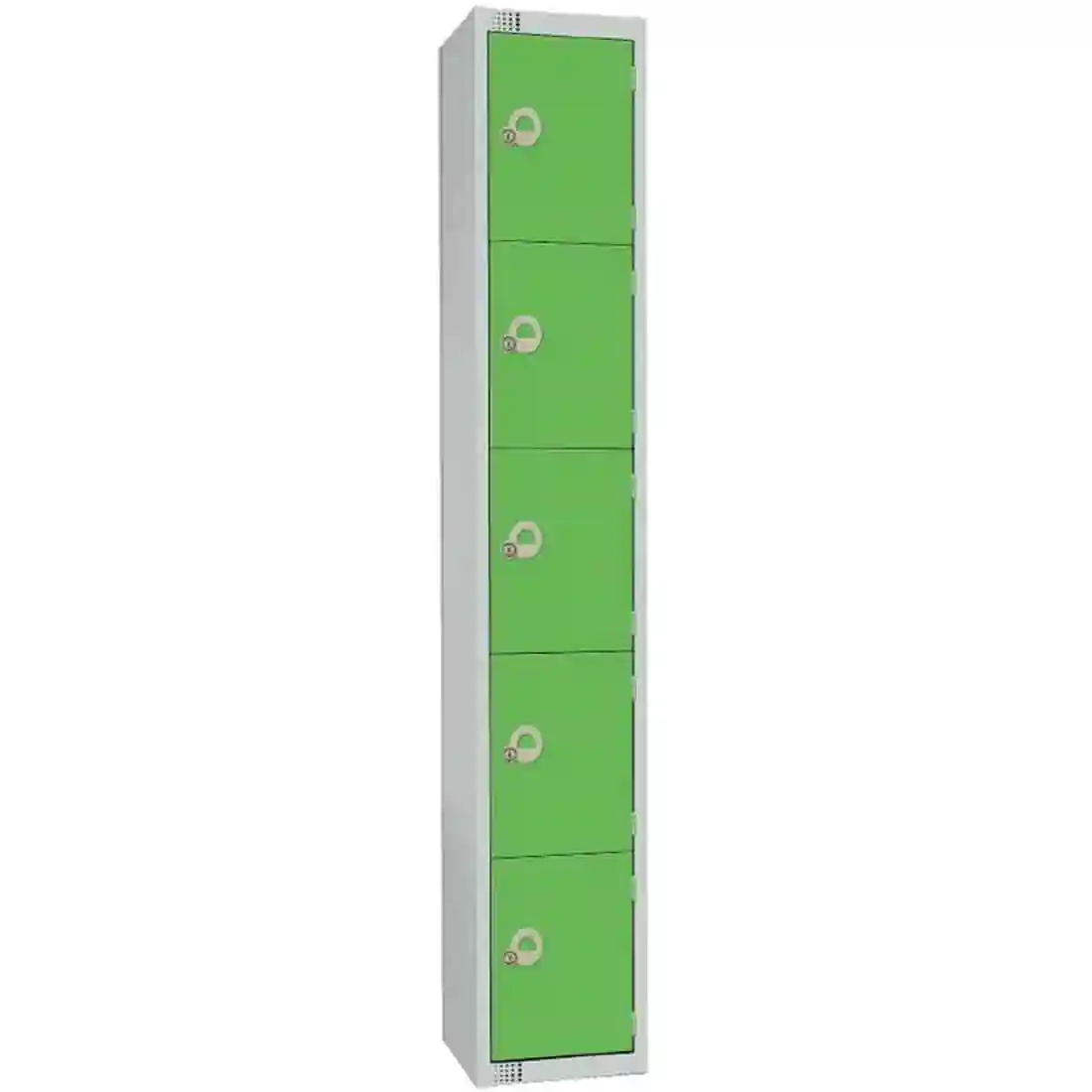 Elite Five Door Coin Return Locker Green