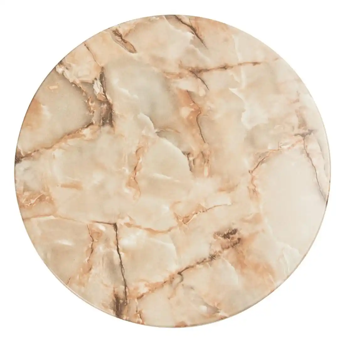 Werzalit Pre-drilled Round Table Top Marble Onyx 800mm