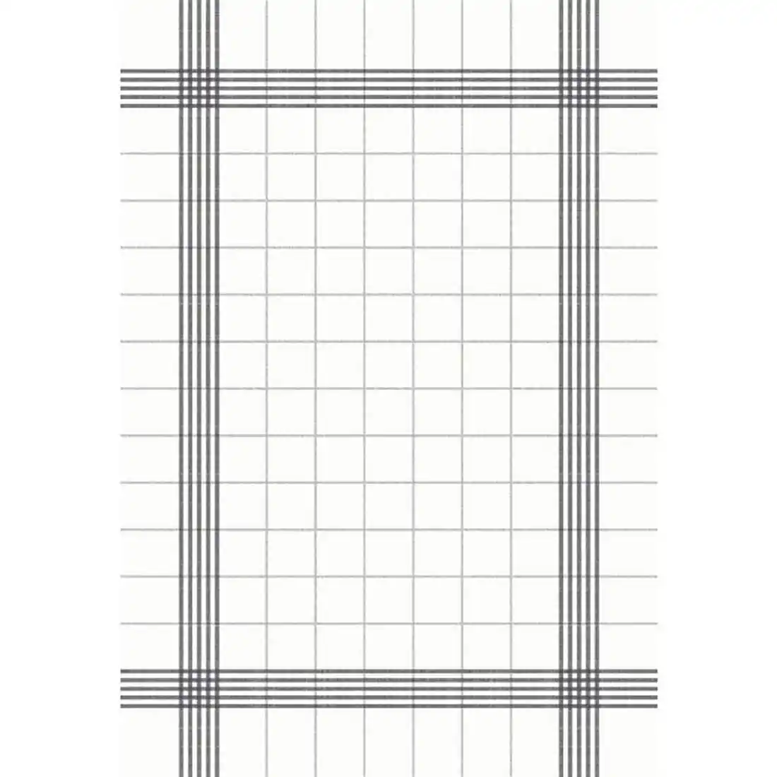 Duni Bistro Towel Napkin 38x54cm in Granite Grey Check on White (Pack 250)