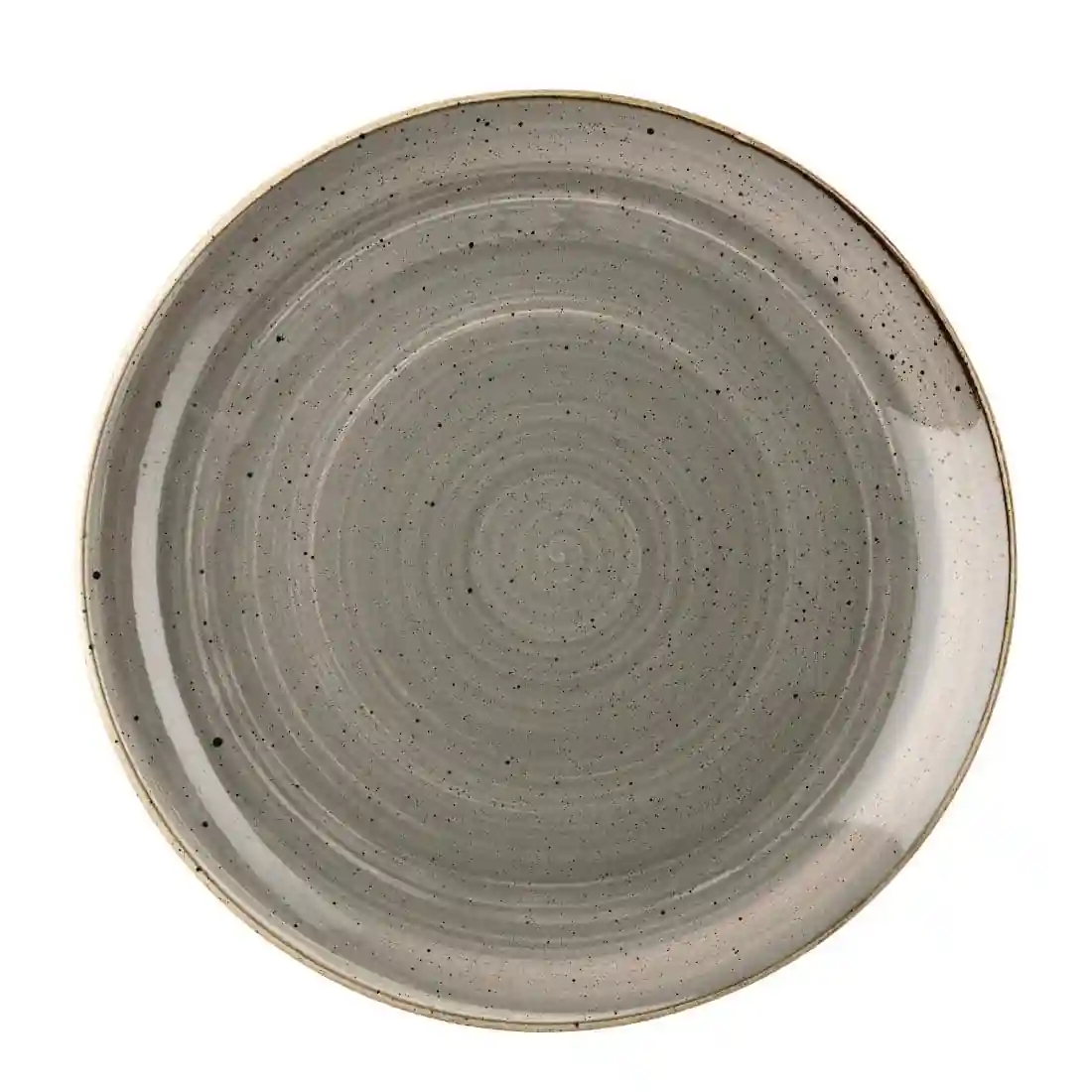 Churchill Stonecast Round Coupe Plate Peppercorn Grey 217mm