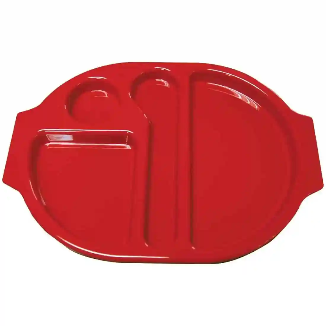 Kristallon Plastic Food Compartment Tray Small Red