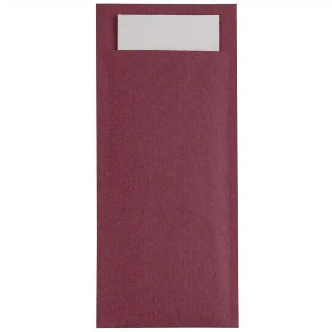 Europochette Kraft Burgundy Cutlery Pouch with Champagne Napkin