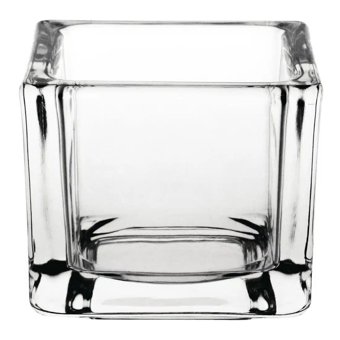 Olympia Glass Tealight Holder Square Clear