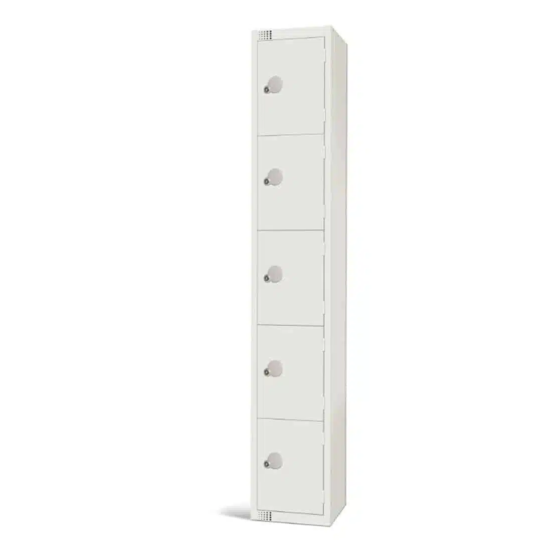 Elite Five Door Coin Return Locker White