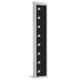 Elite Eight Door Camlock Locker with Sloping Top Black