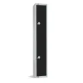 Elite Double Door Coin Return Locker Graphite Black