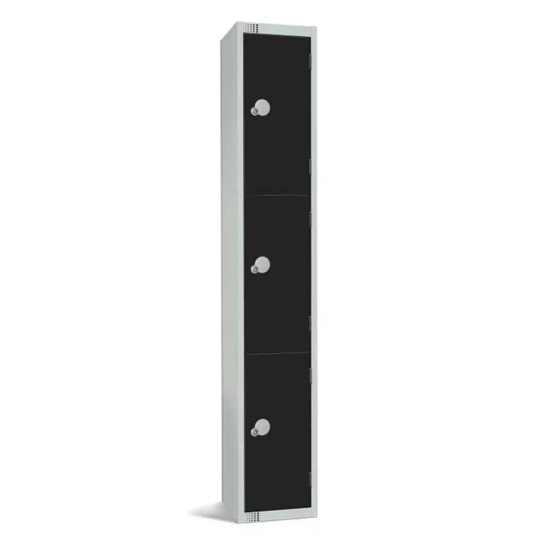 Elite Three Door Camlock Locker Black