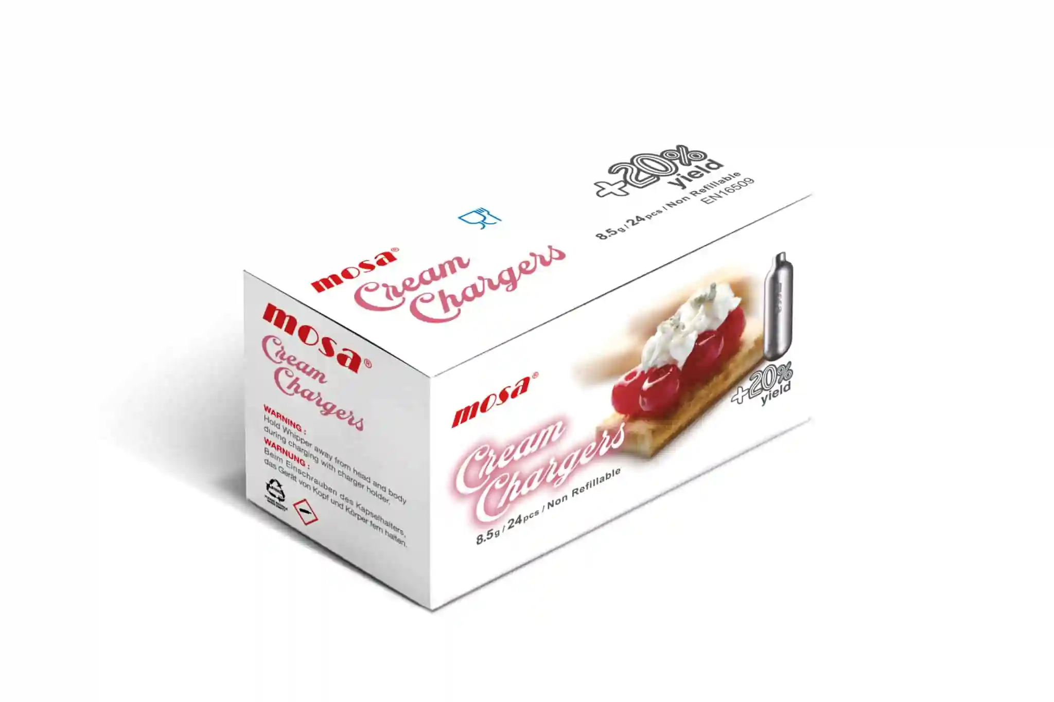 Mosa 8.5g Cream Charger Bulb 96 pack