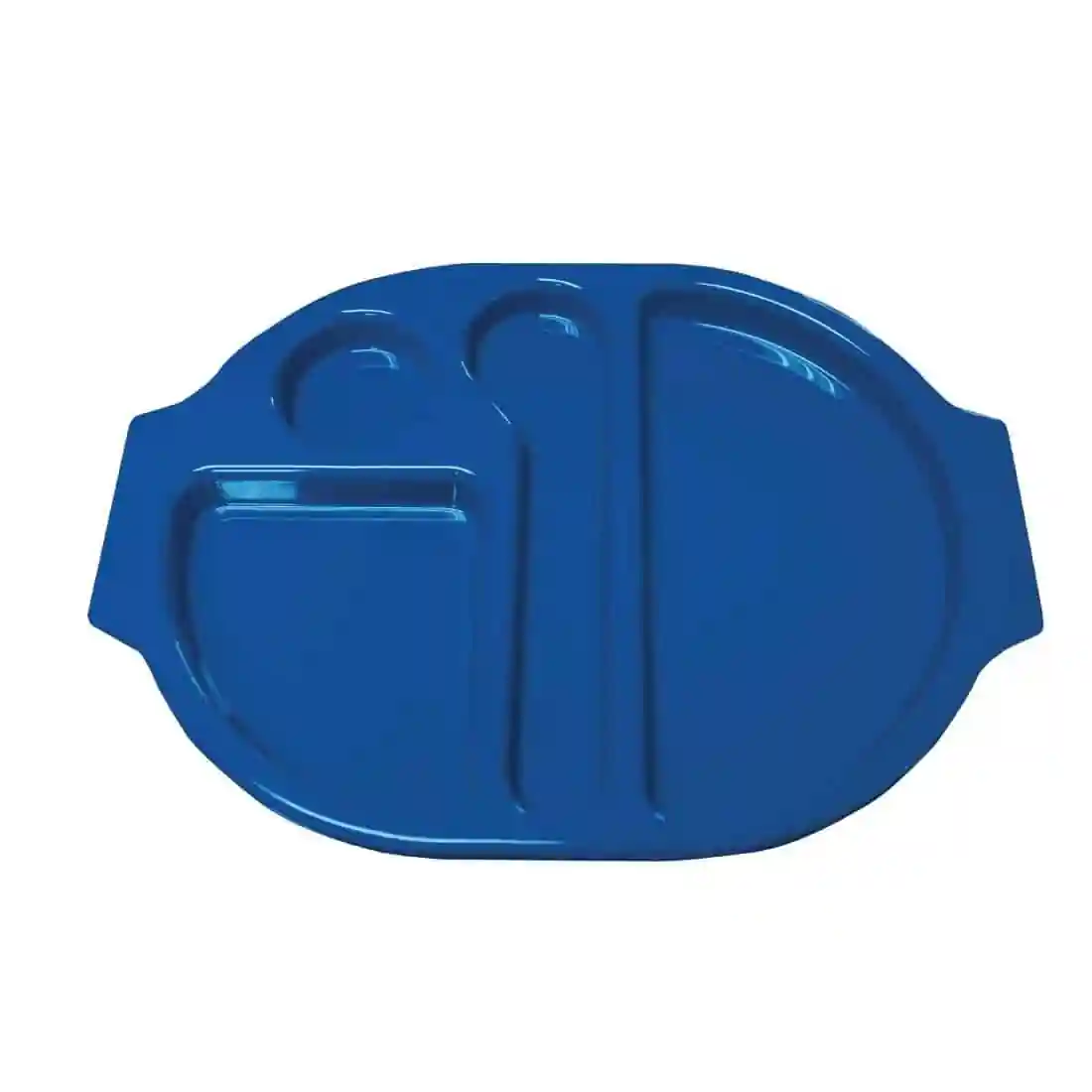 Kristallon Plastic Food Compartment Tray Large Blue