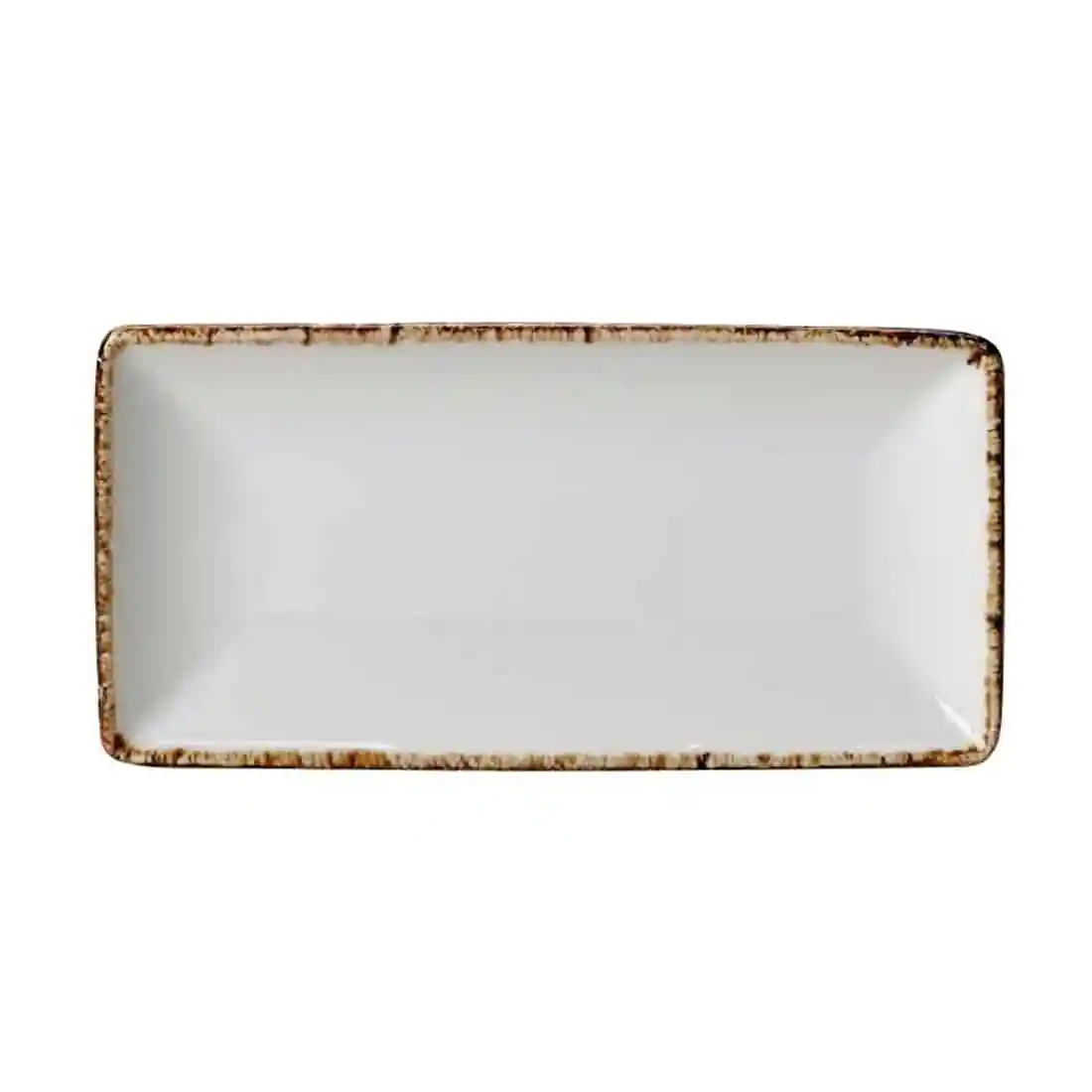 Steelite Brown Dapple Rectangle Six Plates