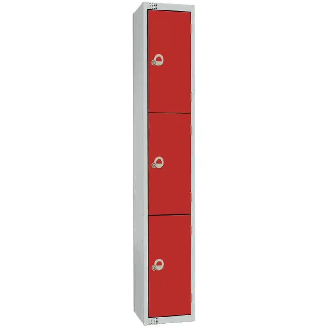Elite Four Door Manual Combination Locker Locker Red with Sloping Top