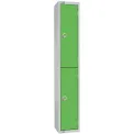 Elite Double Door Electronic Combination Locker with Sloping Top Green