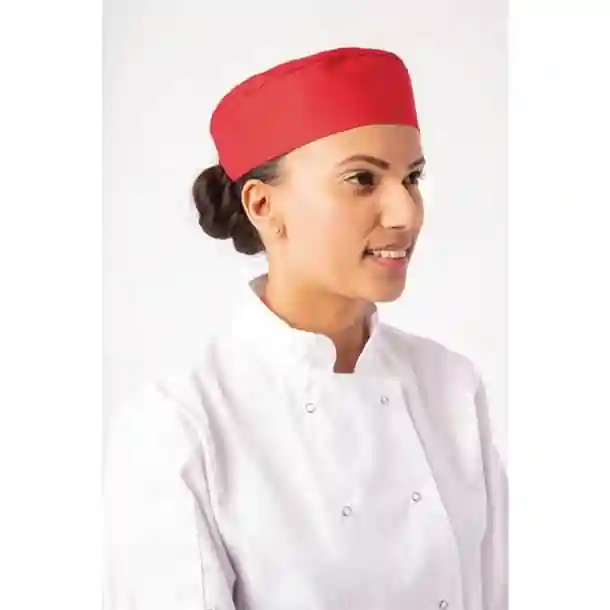 Whites Chefs Skull Cap Red