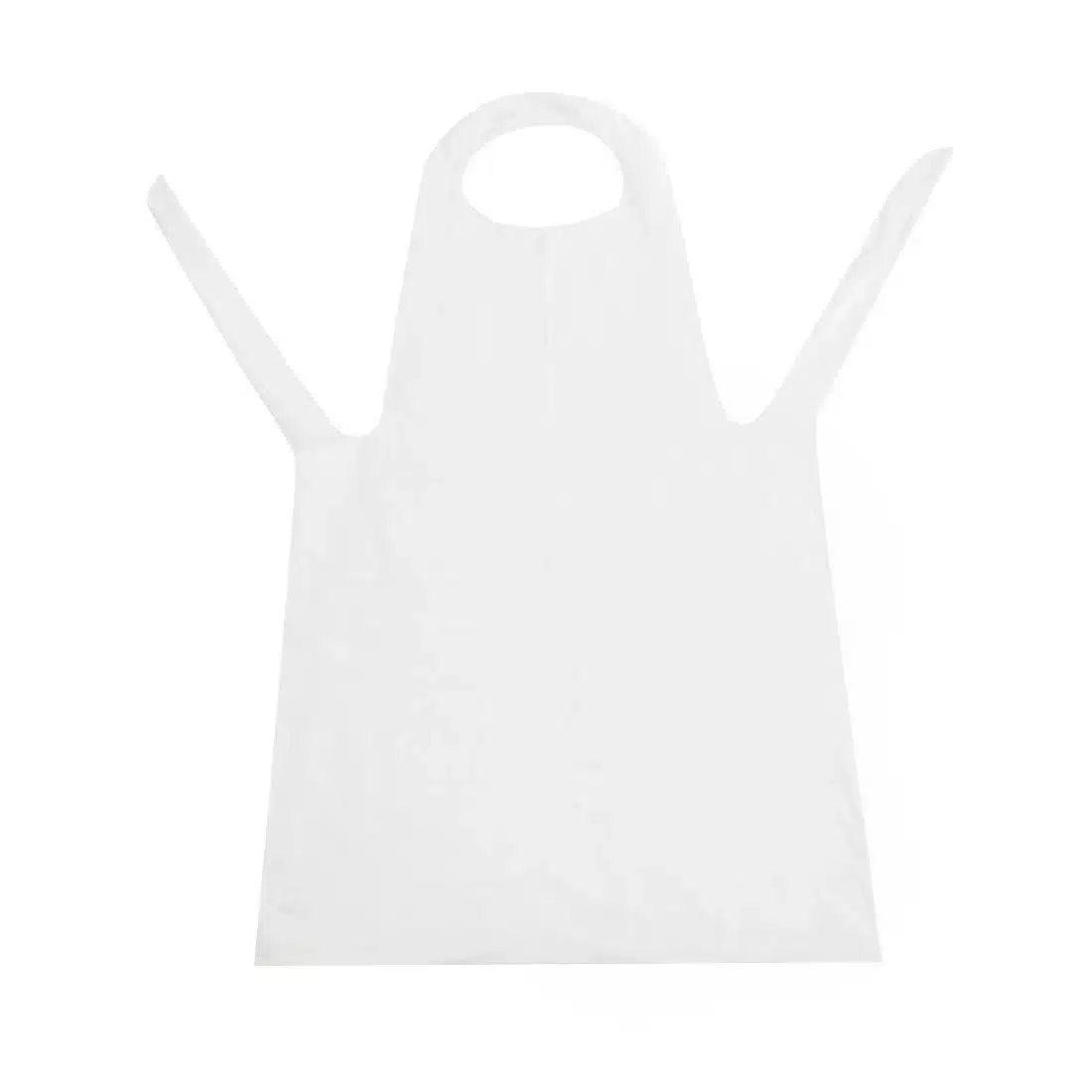 Disposable Polythene Bib Aprons White - Image 3