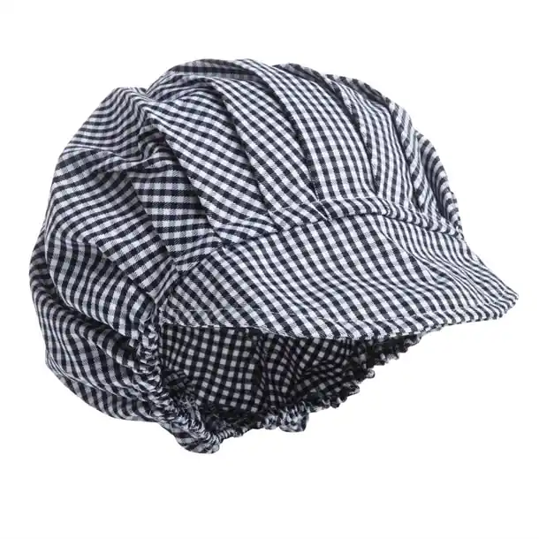 Whites Peaked Hat Blue and White Check - Image 3