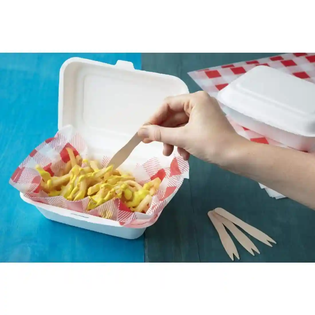 Fiesta Compostable Wooden Chip Forks (Pack of 1000) - Image 8