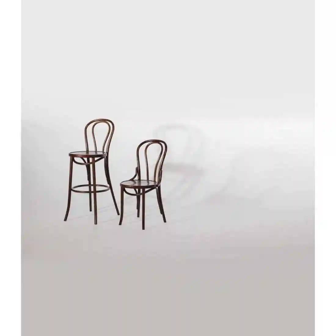 Fameg Bentwood Bistro Side Chairs Walnut Finish (Pack of 2) - Image 3