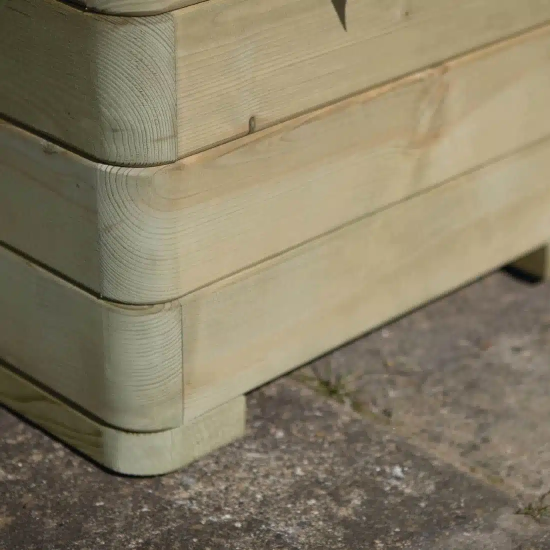Rowlinson Marberry Layer Square Wooden Planter 50cm - Image 2