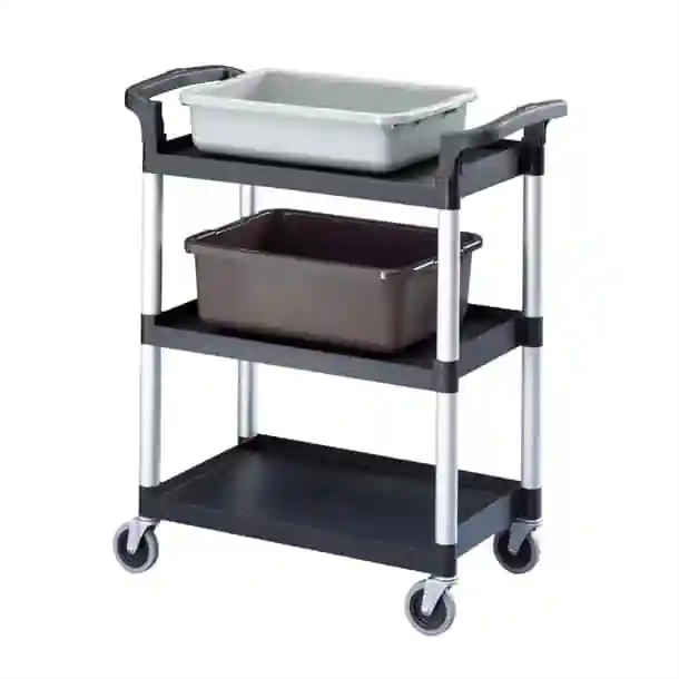 Cambro Three Shelf Utility Cart Black - Image 1