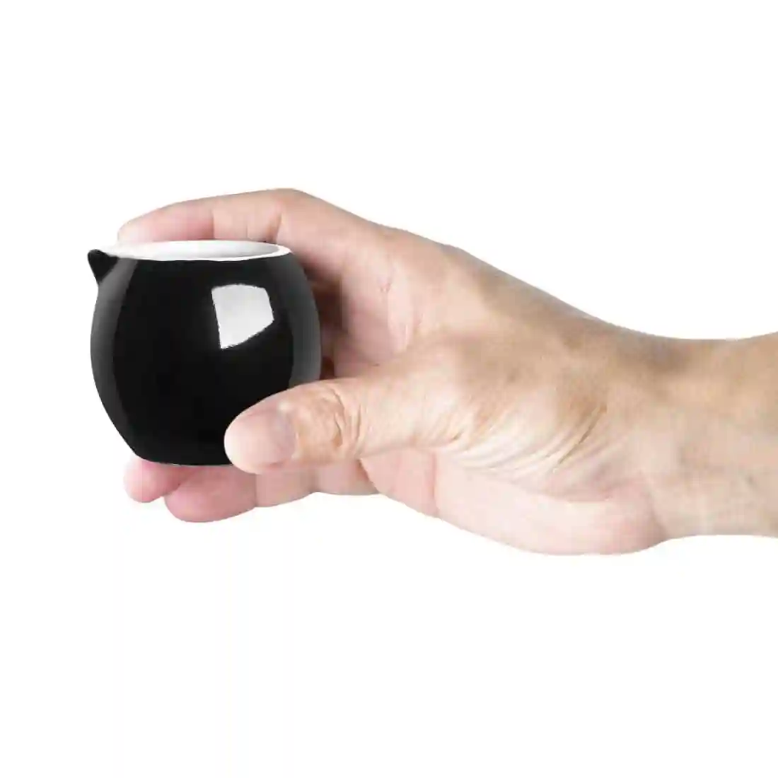 Olympia Cafe Milk Jug Black - 70ml 2.36fl oz (Pack of 6) - Image 3
