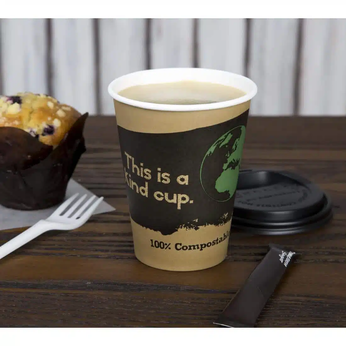 Fiesta Compostable Coffee Cups Single Wall 8oz (Pack of 50) - Image 10