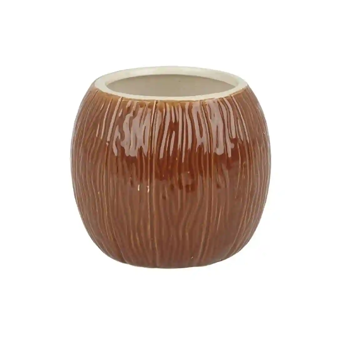 Beaumont Ceramic Coconut Tiki Mug Medium Brown 500ml - Image 1
