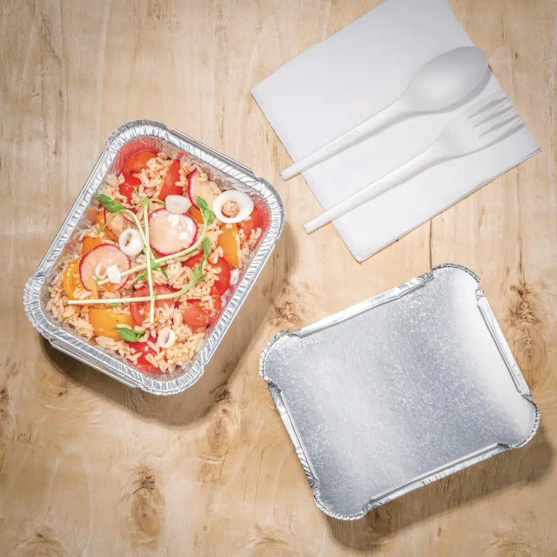 Fiesta Waxed Lids for Medium Foil Containers (Pack of 500) - Image 4