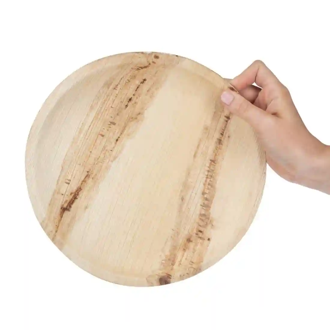 Fiesta Compostable Palm Leaf Plates Round 250mm (Pack of 100) - Image 5