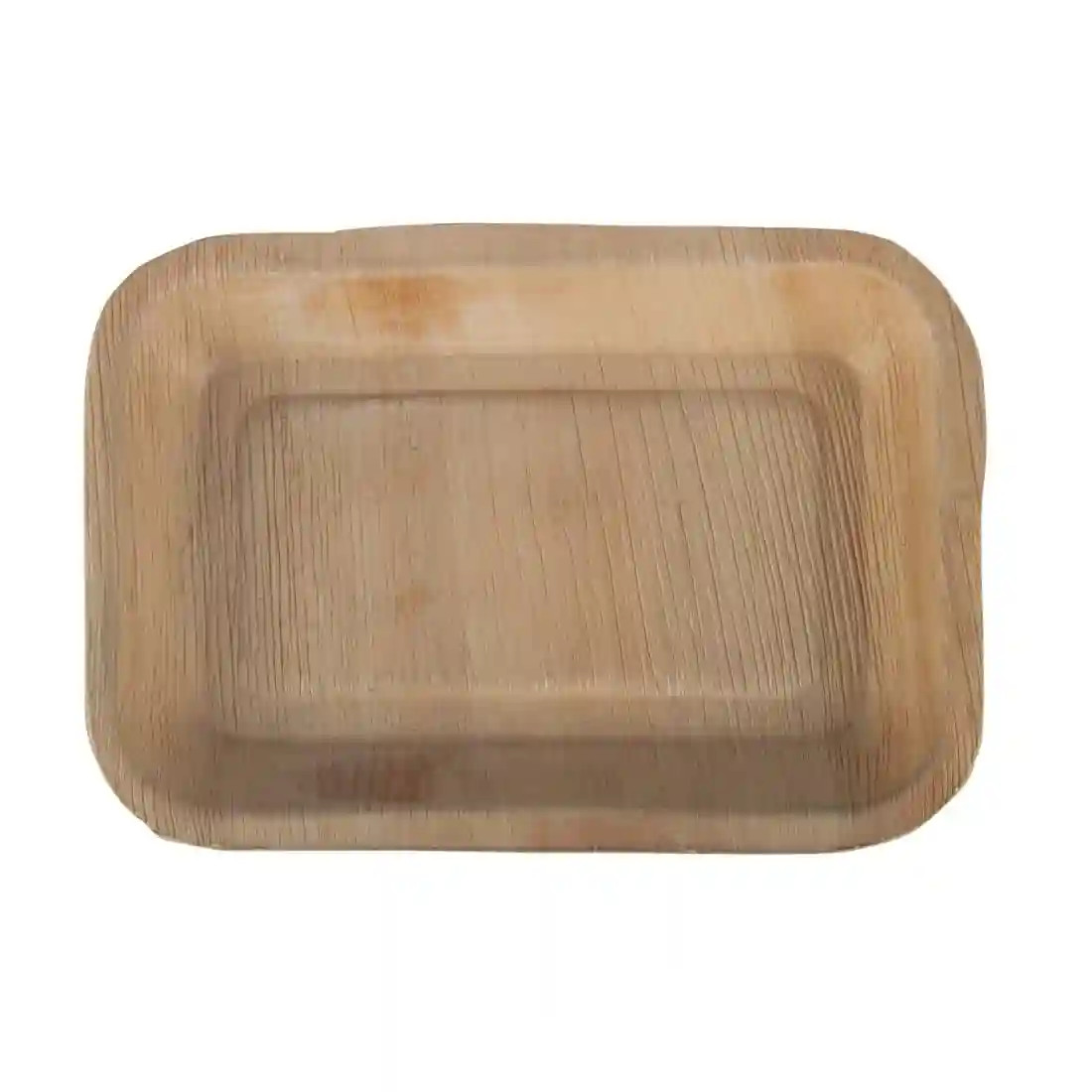 Fiesta Compostable Deep Palm Leaf Plates Rectangular 250mm (Pack of 100) - Image 1