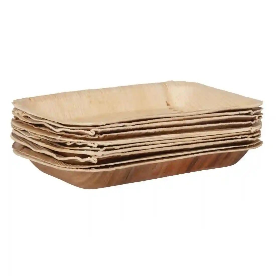 Fiesta Compostable Deep Palm Leaf Plates Rectangular 250mm (Pack of 100) - Image 3