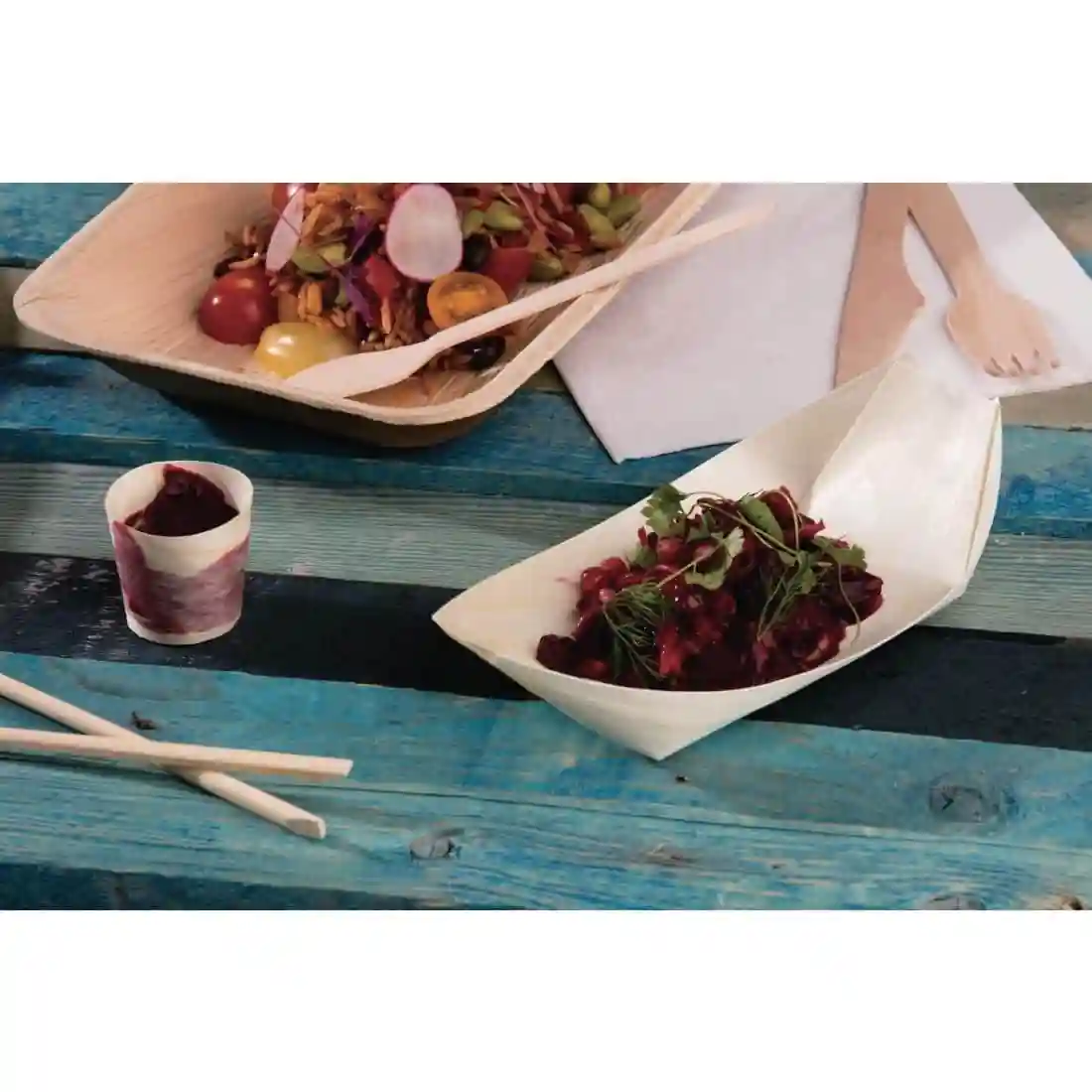 Fiesta Compostable Wooden Sushi Boats Large 250mm (Pack of 100) - Image 11