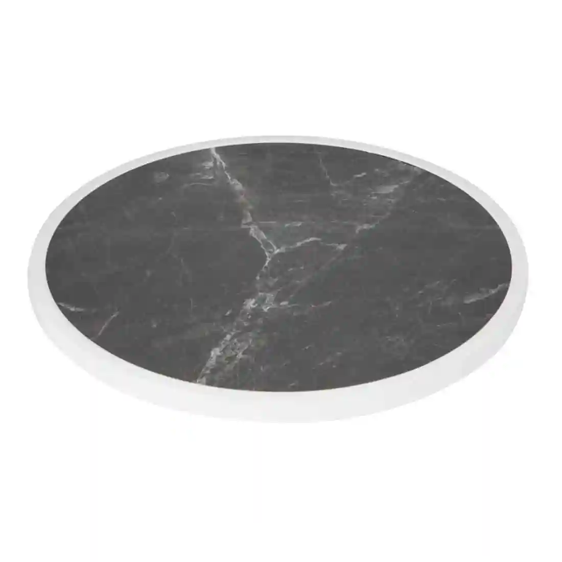 Bolero Fibre Glass Round Table Top Dark Granite Effect 580mm - Image 1