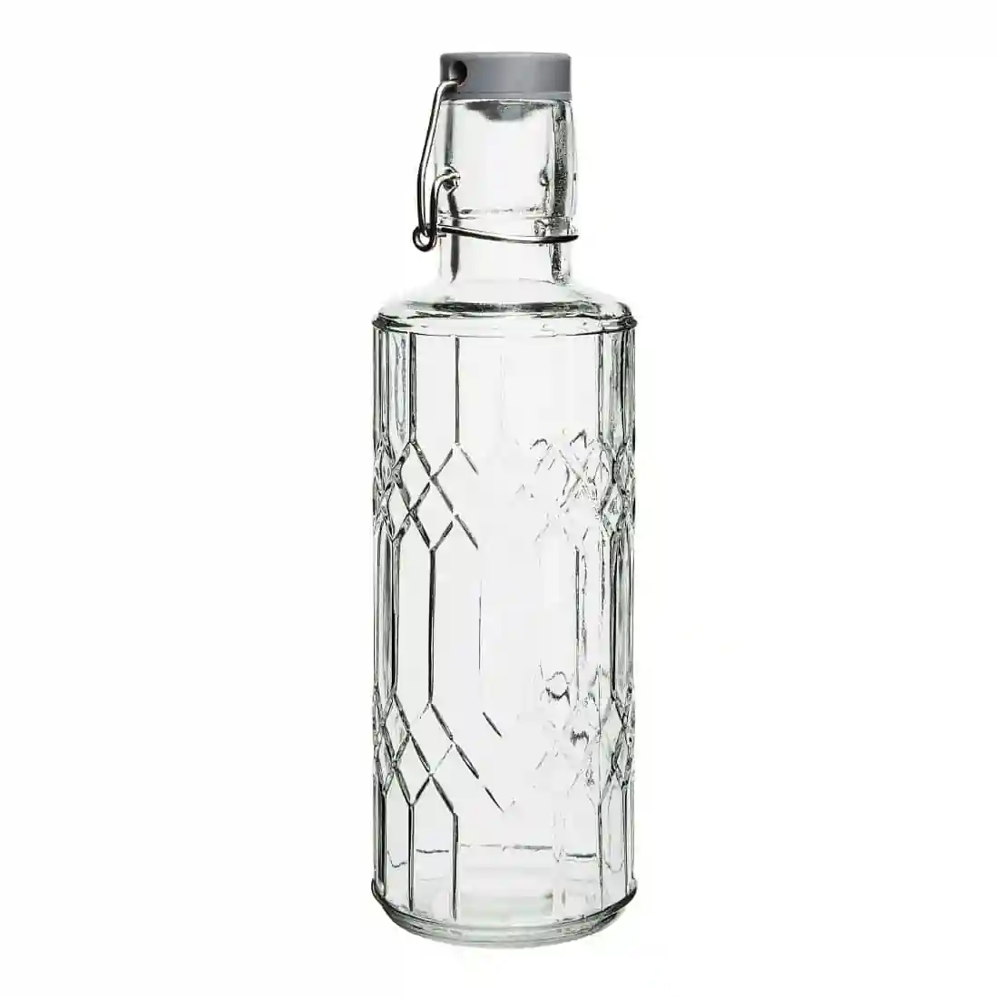 Olympia Geo Glass Water Bottle with Stopper 640ml (6 pack) - Image 1