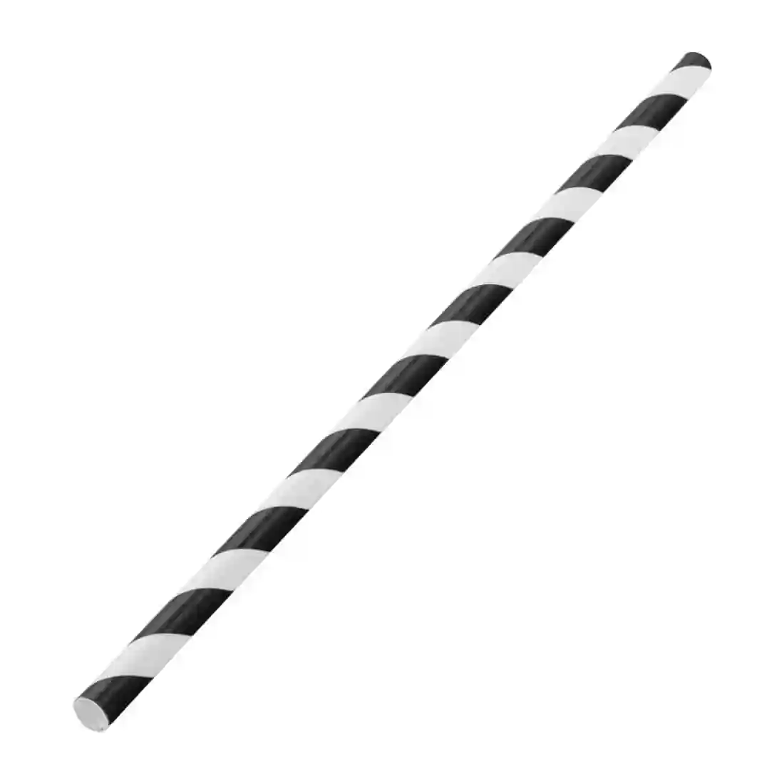 Utopia Biodegradable Paper Straws Black Stripes (Pack of 250) - Image 1