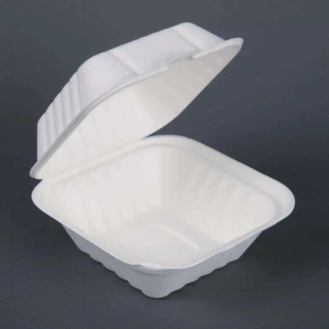 Fiesta Compostable Bagasse Burger Boxes with Side Ridges 152mm (Pack of 500) - Image 3