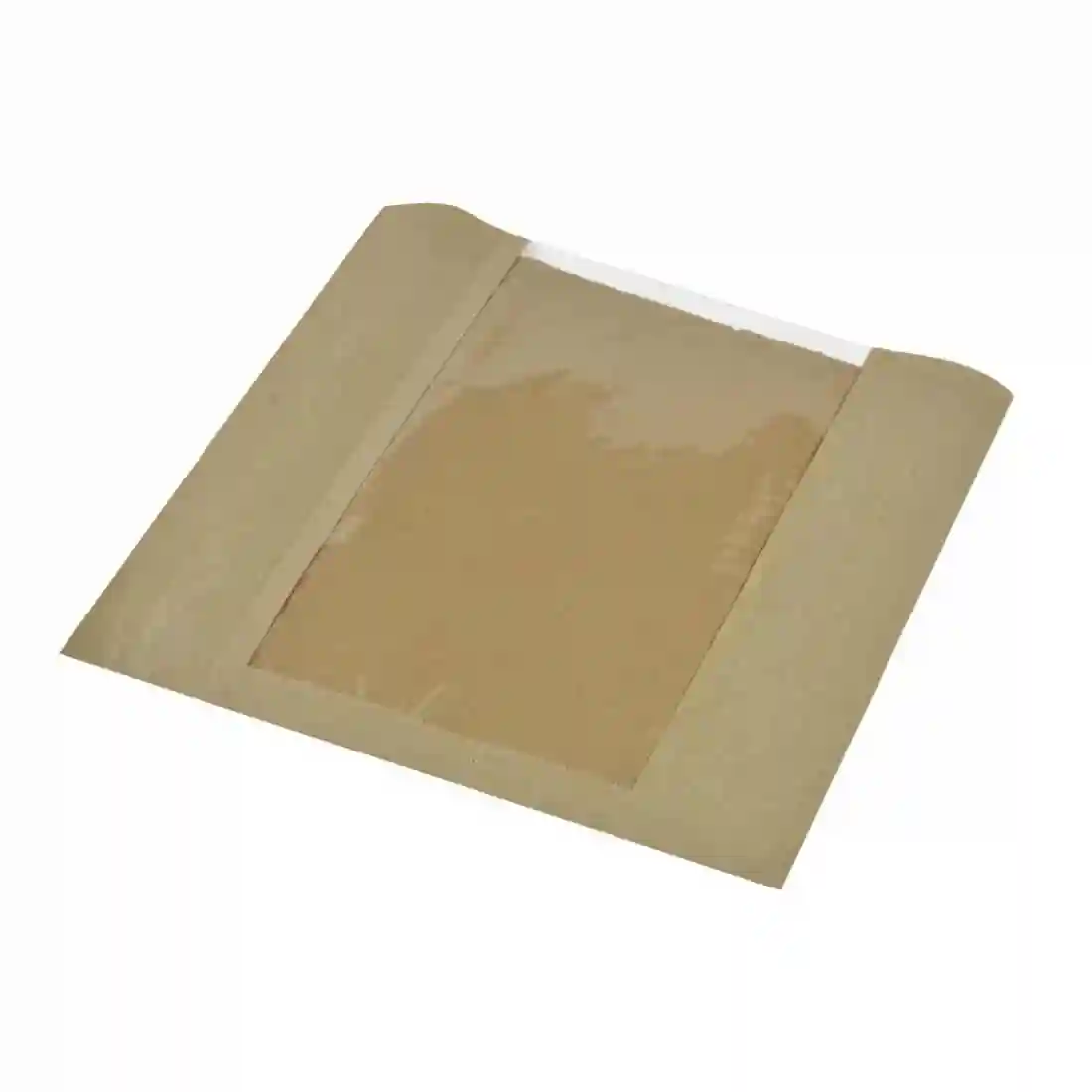 Vegware Compostable Kraft Sandwich Bags With PLA Window Large (Pack of 1000) - Image 1