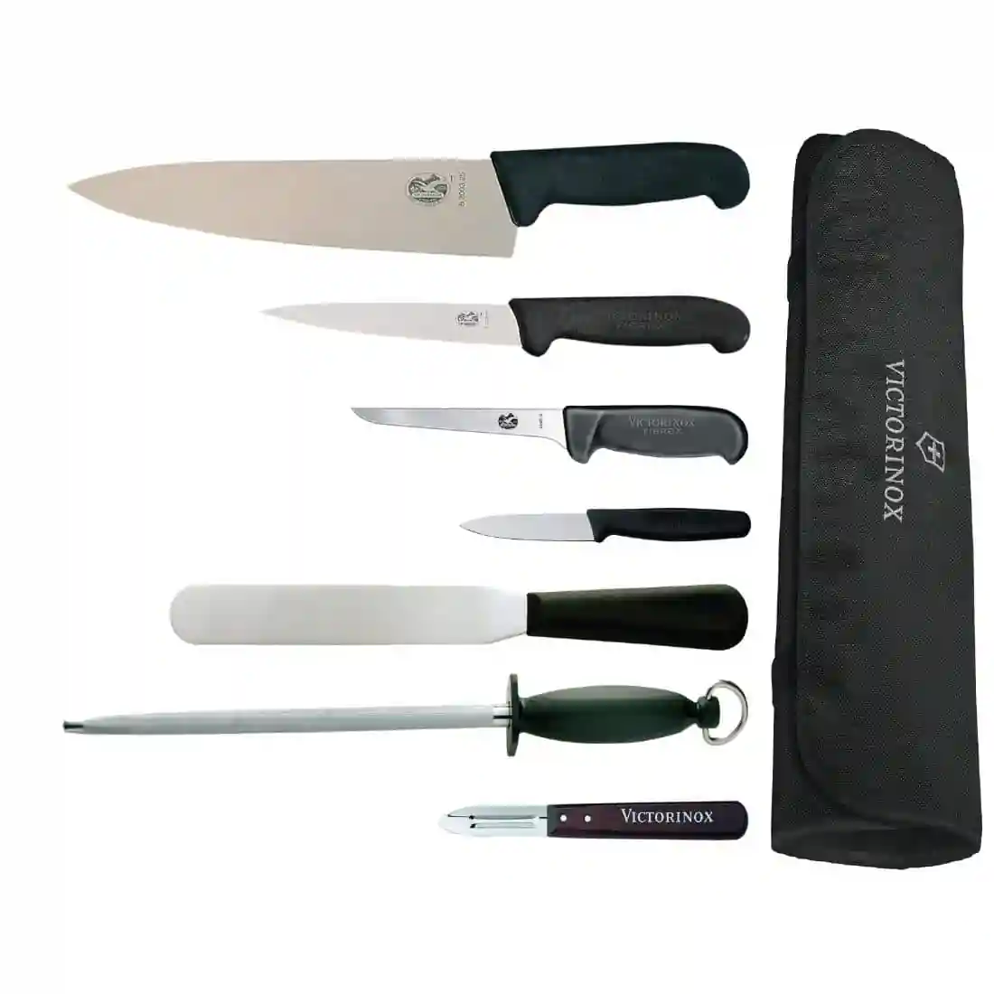 Victorinox 25cm Chefs Knife with Hygiplas and Vogue Knife Set - Image 1