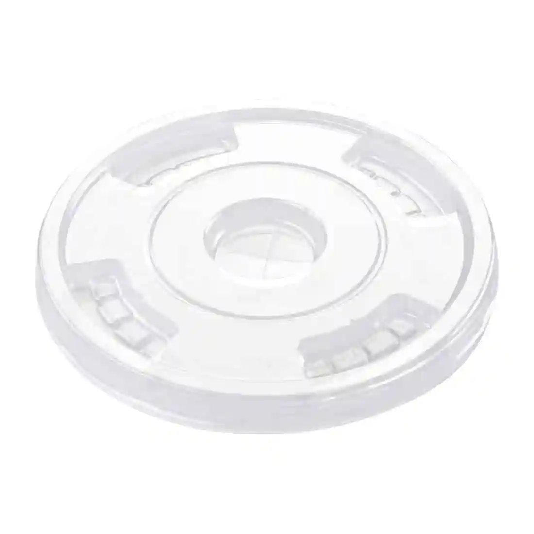 Fiesta Compostable PLA Cold Cup Flat Lids 12oz / 16oz / 20oz (Pack of 1000) - Image 2