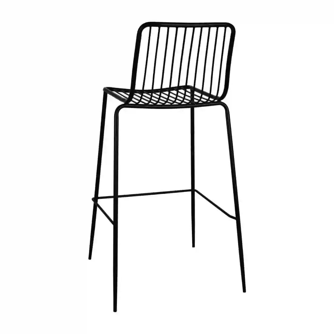 Bolero Steel Wire High Stools Black (Pack of 4) - Image 3
