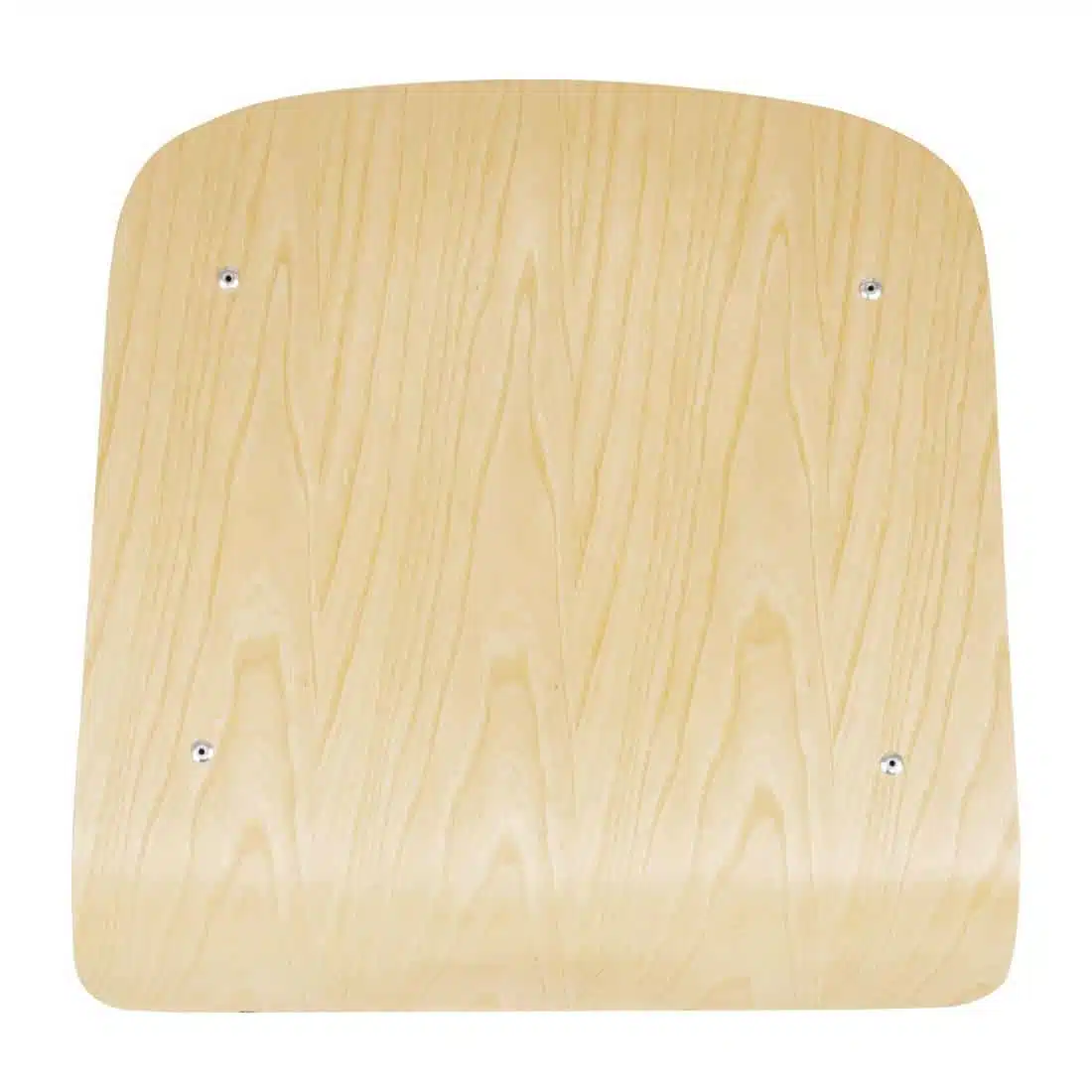 Bolero Cantina Side Chairs with Wooden Seat Pad and Backrest Galvanised (Pack of 4) - Image 4