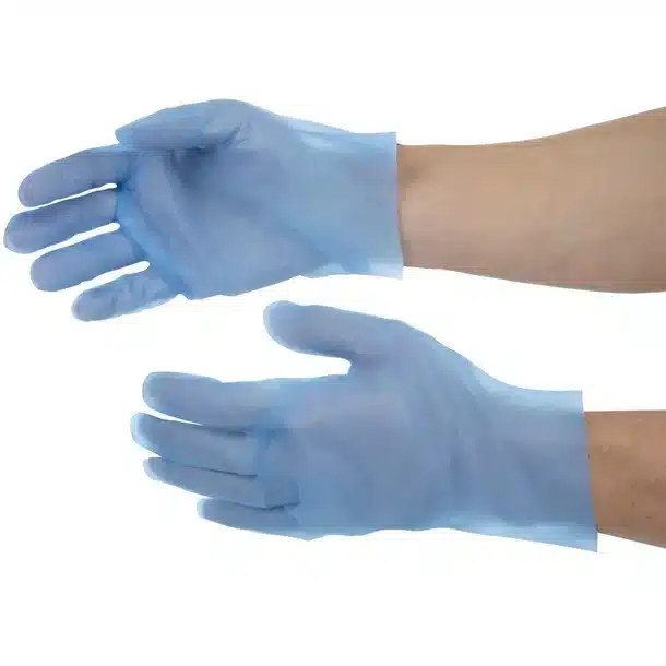 Nisbets Essentials Powder-Free TPE Gloves Blue - Image 1