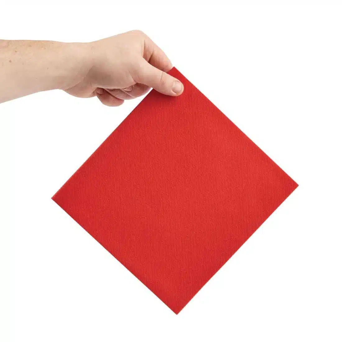 Fiesta Recyclable Premium Tablin Dinner Napkin Red 40x40cm Airlaid 1/4 Fold (Pack of 500) - Image 3