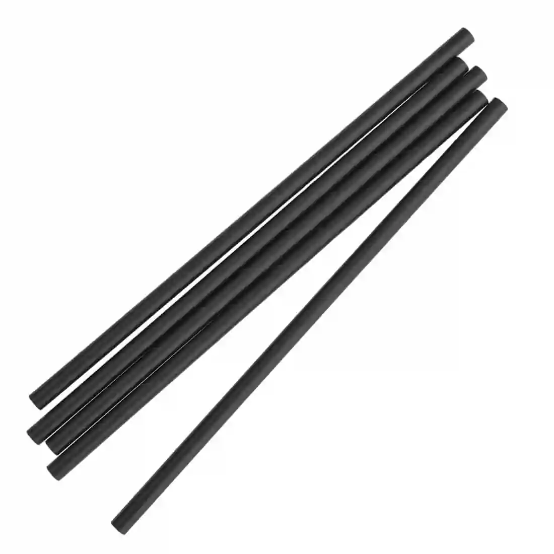 Fiesta Compostable Individually Wrapped Paper Straws Black (Pack of 250) - Image 1