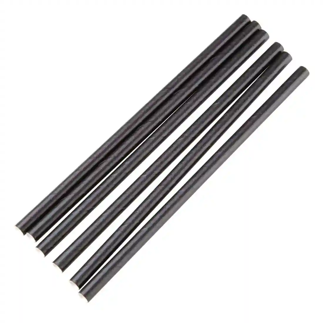 Fiesta Compostable Individually Wrapped Paper Cocktail Stirrer Straws Black (Pack of 250) - Image 1